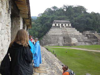 Carol Karasik speaking on Maya cosmology in Palenque