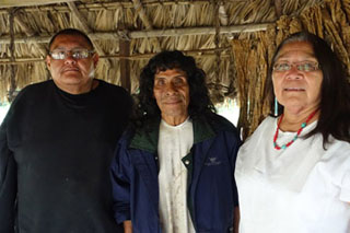 Hopis Charlene Joseph and Merle Namoki with Don Antonio